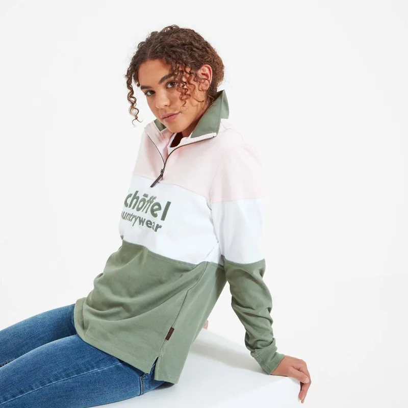 Schoffel Unisex Exeter Heritage 1/4 Zip Blush-7